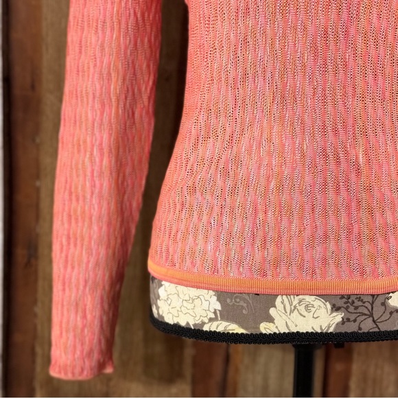 DANA BUCHMAN Sweater Long Sleeves Pink and Peach Knit - Picture 8 of 10